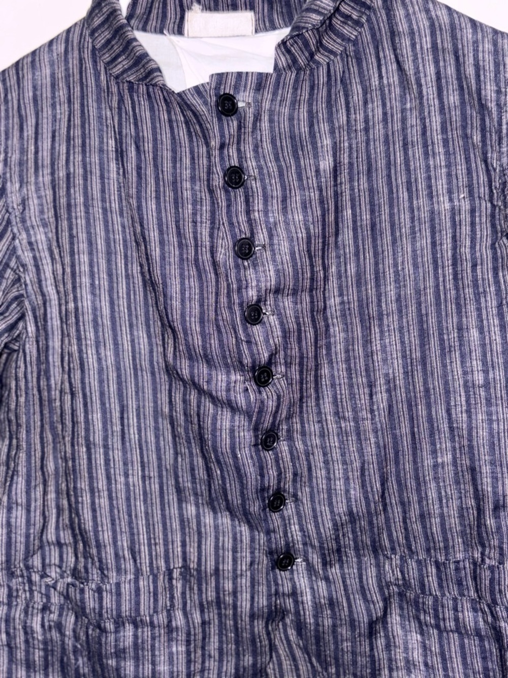CP SHADES DREE JACKET Women's Medium Blue Chambray Linen Pockets Button Up - Picture 3 of 7